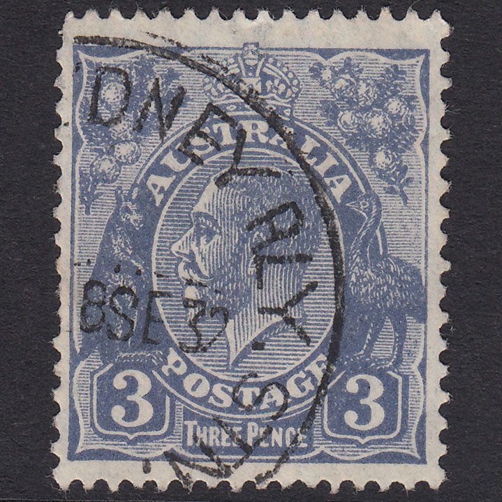 AUSTRALIA 1928 3d Dull Ultramarine King George V SG100 FU Sydney CDS