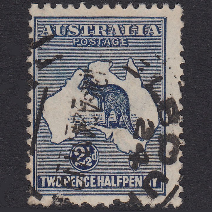 AUSTRALIA 1919 2 1/2d Deep Indigo Kangaroo SG36B GU Melbourne CDS