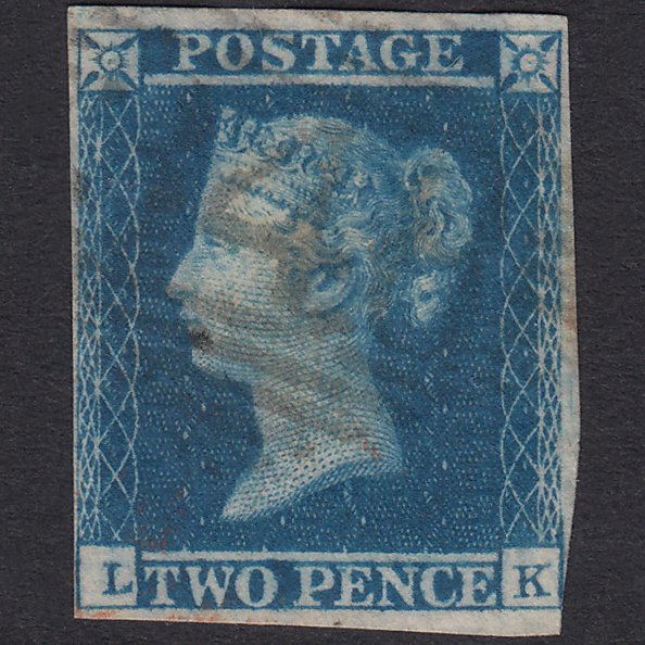 GB QV 1841 2d Violet-Blue Early Stage Pl 4 SGES17 LK VFU Nr 4M Navan 348