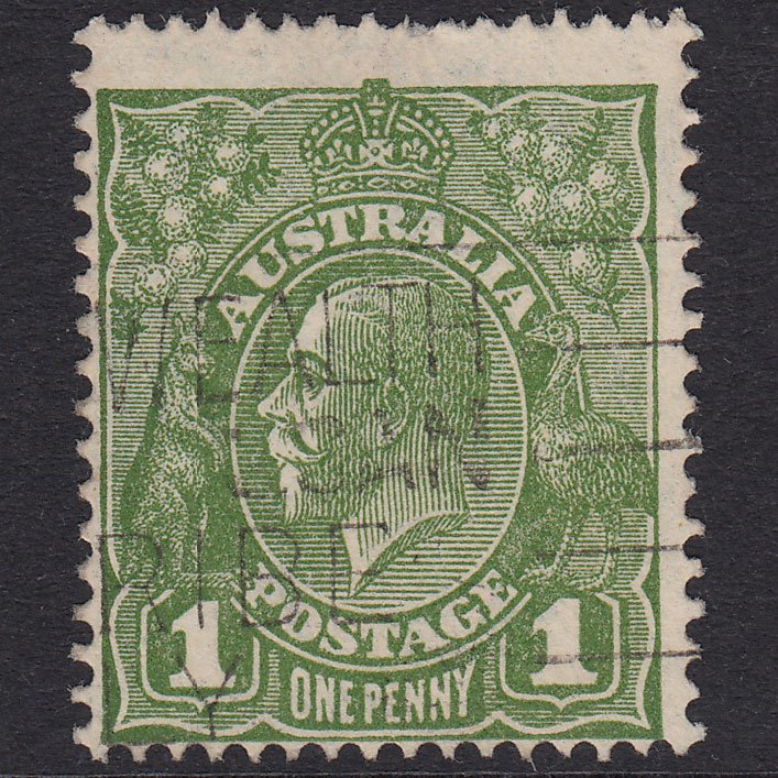 AUSTRALIA 1931 1d Green King George V SG125 FU Slogan Pmk