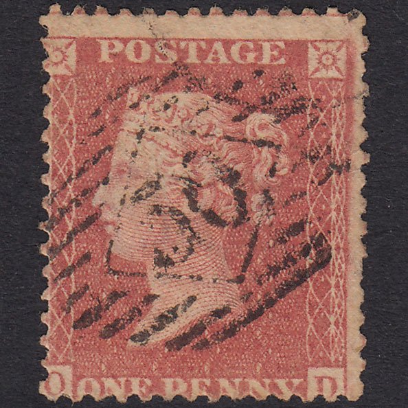 GB QV 1857 1d Plate 27 SG39-C10(3) OD GU London IS 50 Unlisted Type!