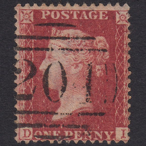 GB QV 1857 1d Plate 59 SG41-C10(2) Constant Variety DI FU Cirencester 204