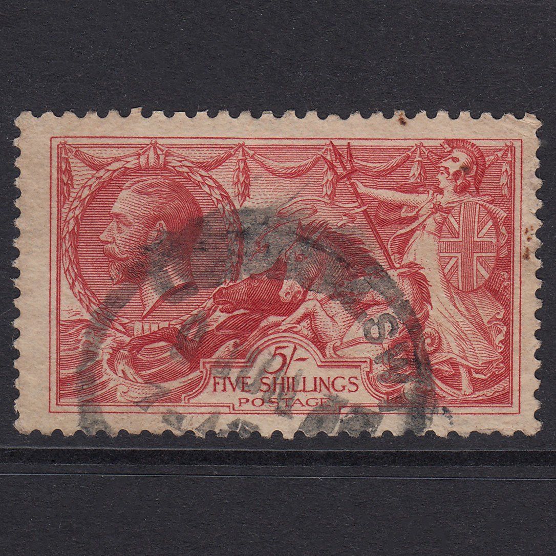 GB KG5 1918 5/- Rose-Red Seahorses SG416-N68(2) GU CDS