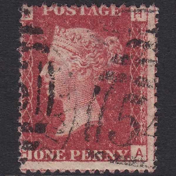 GB QV 1864 1d Lake-Red Plate 112 SG44-G1(2) HA FU Newcastle 545
