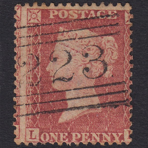 GB QV 1857 1d Plate 68 SG40-C10(1) LL GU Lerwick 223 Large Misperf
