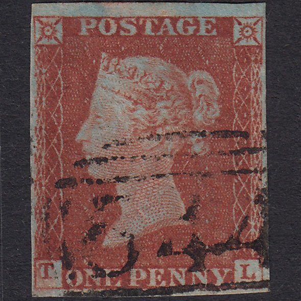 GB QV 1841 1d Plate 54 SG8-B1(1) TL FU Missing Imprimatur 4M Newbury 544