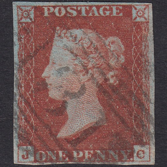 GB QV 1841 1d Red-Brown Plate 62 SG8-B1(1) JC FU Edinburgh 131