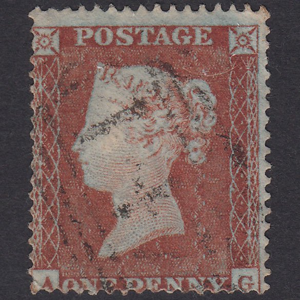 GB QV 1854 1d Red-Brown Plate 171 SG17-C1(1) AG FU Bungay 147