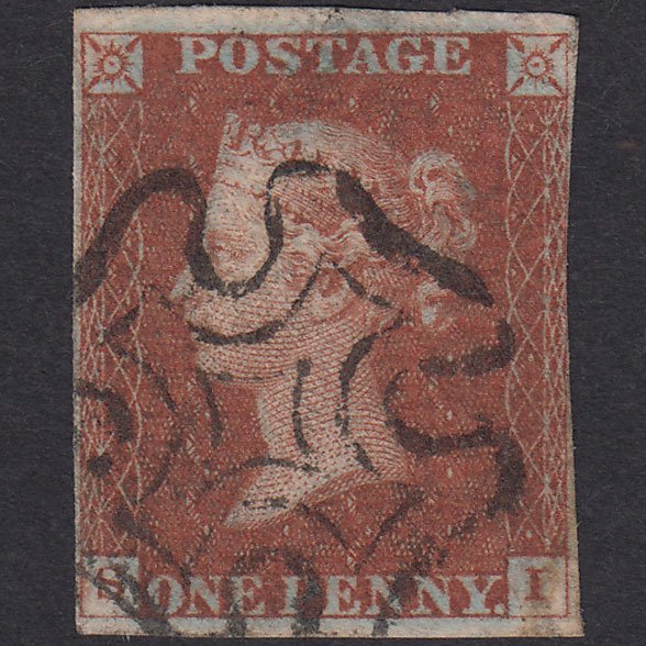 GB QV 1841 1d Red-Brown Plate 31 SG8-B1(1) SI GU Nr 4 Margins MX