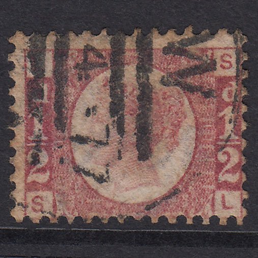 GB QV 1870 1/2d Rose-Red Plate 11 SG48-G4 SL GU NPB Cancel