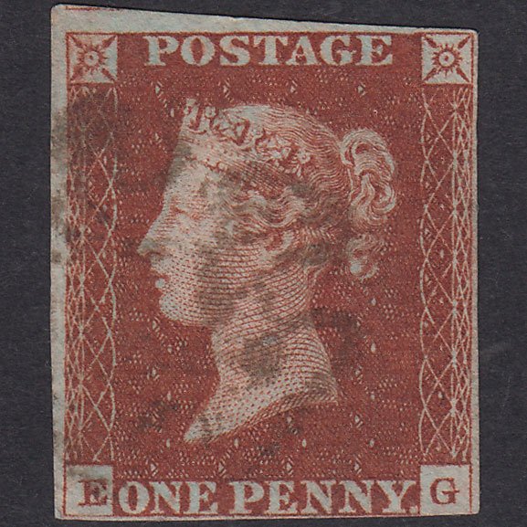 GB QV 1841 1d Red-Brown Plate 40 SG8-B1(1) EG FU Nr 4 Margins MX