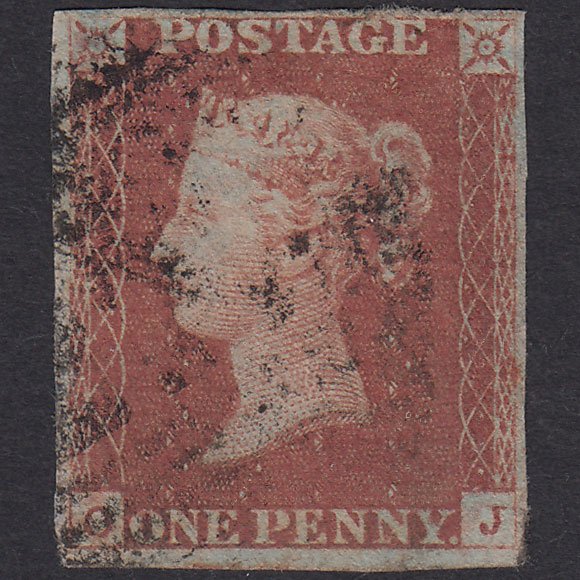 GB QV 1841 1d Red-Brown Plate 85 SG8-B1(1) OJ GU 4 Margins