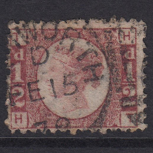 GB QV 1870 1/2d Rose-Red Plate 12 SG48-G4 HT GU CDS