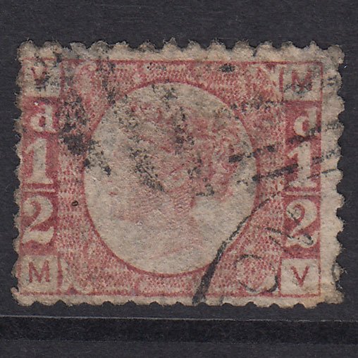 GB QV 1870 1/2d Rose Plate 12 SG49-G4 MV GU