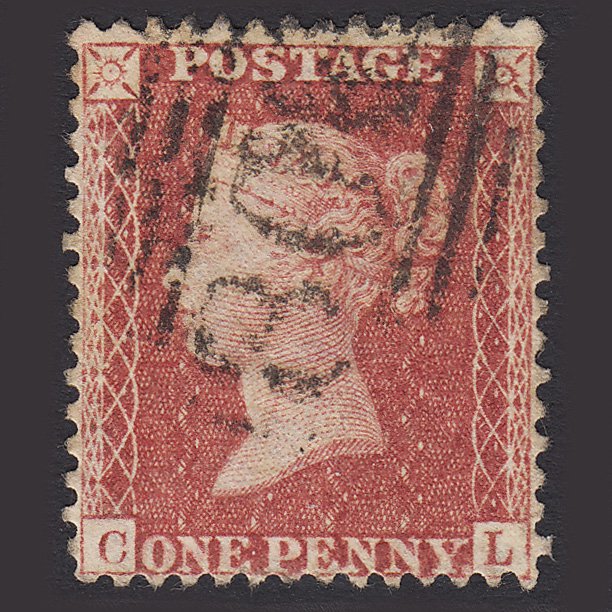 GB QV 1857 1d Rose-red (Plate 59) (SG40) 'CL' FU C10