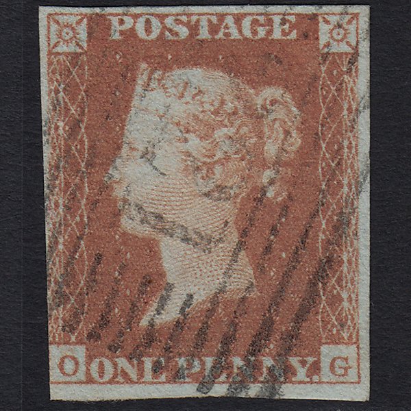 GB QV 1841 1d Red-brown SG8-B1(1) OG FU Leith 221 nr 4 Margins