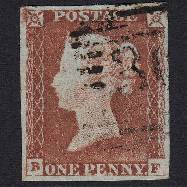 GB QV 1841 1d Pale Red-brown (Plate 67) SG9-B1(3) BF VFU in Scotland 4M