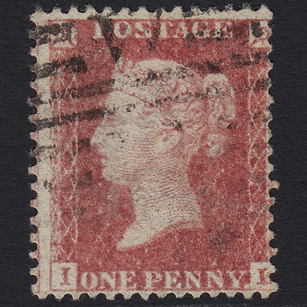 GB QV 1857 1d Rose-red SG40-C10(1) IL FU in London