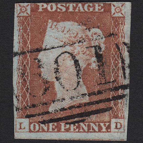 GB QV 1841 1d (Plate 64) SG9-B1(3) LD FU Oundle 601 nr 4 Margins