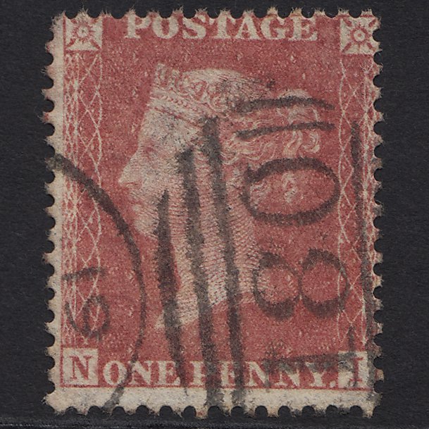 GB QV 1857 1d Rose-red (Plate 66) SG40-C10(1) NI FU Chester 180