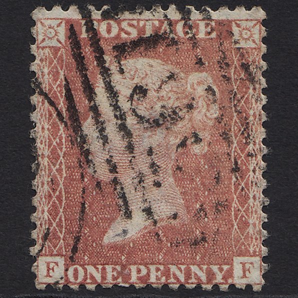 GB QV 1857 1d Rose-Red Transitional (Plate 27) C9A(3) FF FU