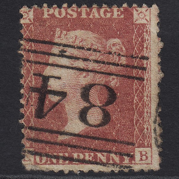 GB QV 1857 1d Rose-red (Plate 43) SG40-C10(1) EB GU Crieff 84