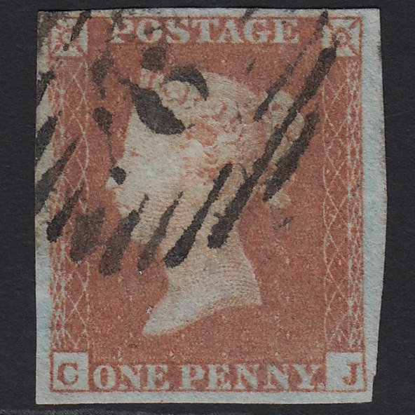 GB QV 1841 1d Red-brown (Plate 165) SG8-B2(1) CJ FU London IS Cancel 4M
