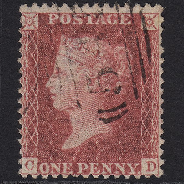 GB QV 1857 1d Rose-red (Plate 52) SG40-C10(1) CD FU Newcastle 545