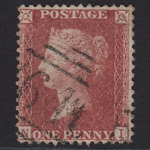 GB QV 1857 1d Rose-red SG40-C10(1) NI FU