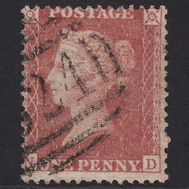GB QV 1857 1d Rose-red (Plate 59) SG40-C10(1) ND FU