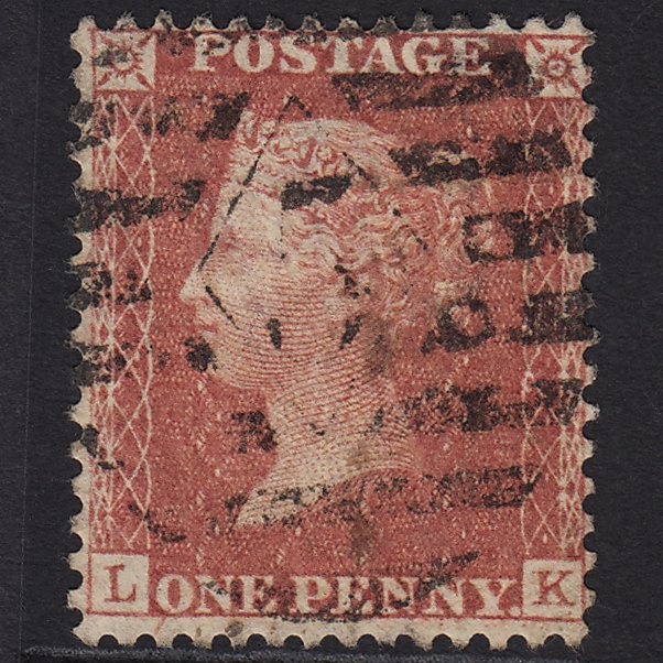 GB QV 1857 1d Rose-red (Plate 55) SG40-C10(1) LK GU London IS 5