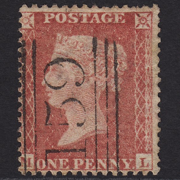 GB QV 1857 1d Rose-red (Plate 36) SG40-C10(1) ML GU Glasgow 159