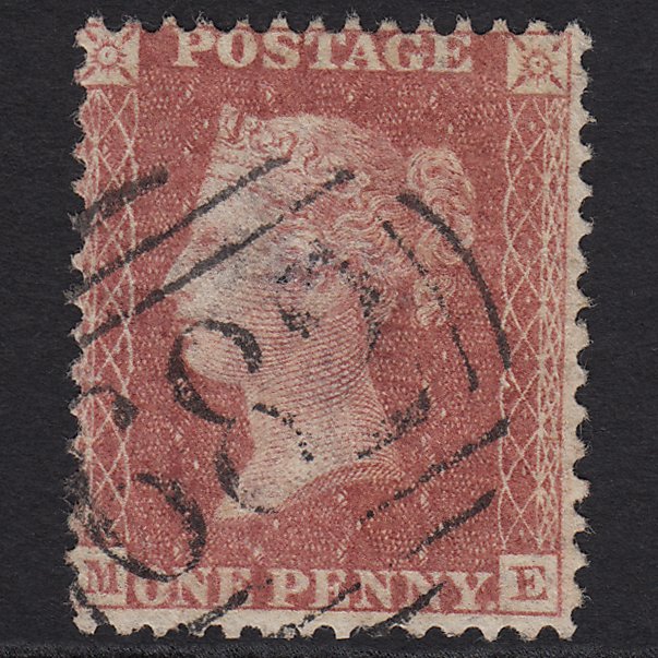 GB QV 1857 1d Rose-red (Plate 59) SG40-C10(1) ME GU Wimbourne 882