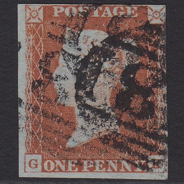 GB QV 1841 1d Red-brown (Plate 64) SG8-B1(1) GE GU nr 4 Margins