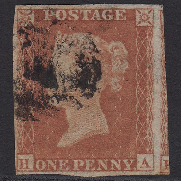 GB QV 1841 1d Red-brown (Plate 156) SG8-B2(1) HA GU 4 Margins