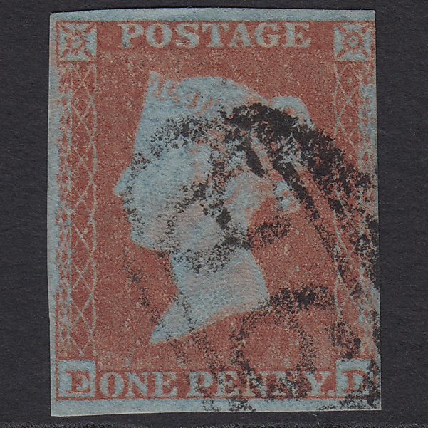 GB QV 1841 1d Very Blued (Plate 135) SG8a-B1(2) ED FU Blackburn 98