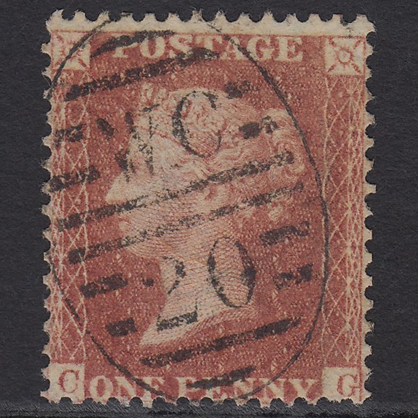 GB QV 1857 1d Rose-red (Plate 56) SG40-C10(1) CG FU London D&S WC20