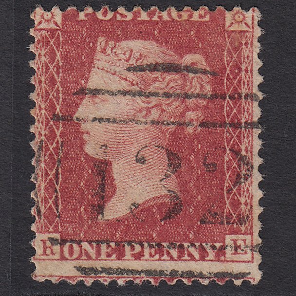 GB QV 1857 1d Rose-red (Plate 59) SG40-C10(1) RE GU Brighton 132 Misperf