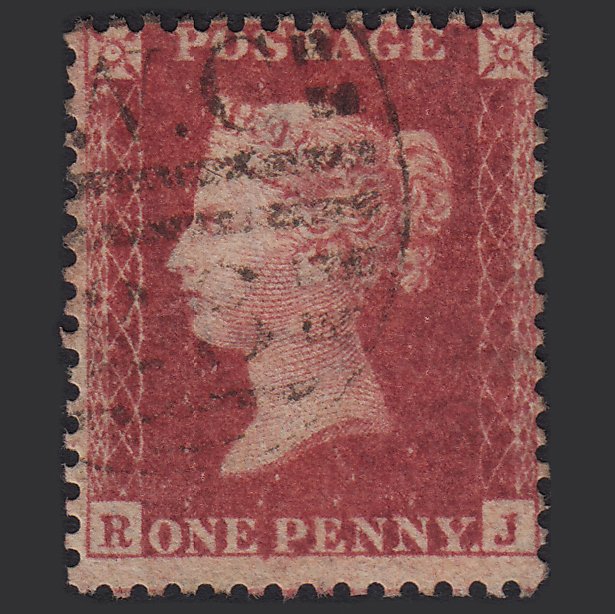 GB QV 1857 1d (Plate 42) SG41-C10(4) RJ GU London D&S WC23 Misperf