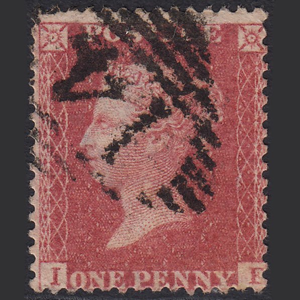 GB QV 1857 1d Rose-red (Plate 47) SG40-C10(1) IF FU Ireland
