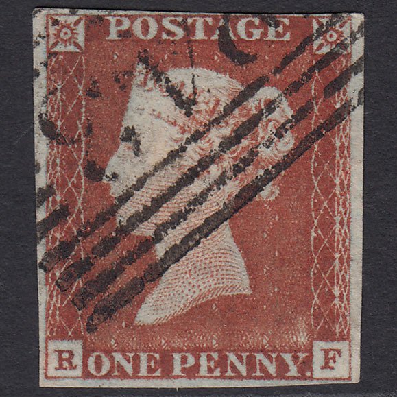 GB QV 1841 1d (Plate 49) SG9-B1(3) RF VFU 4 Margins Maybole 243