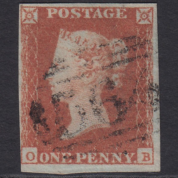 GB QV 1841 1d Red-brown (Plate 94) SG8-B1(1) OB FU 4M Newport Pagnell 564