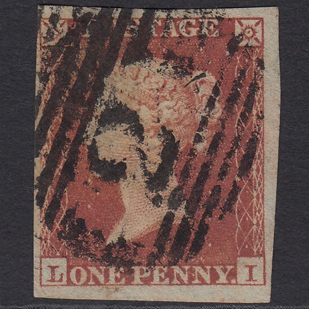 GB QV 1841 1d Red-brown (Plate 161) SG8-B2(1) LI GU 4 Margins