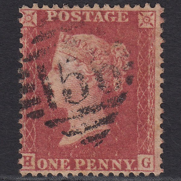 GB QV 1857 1d Rose-red (Plate 43) SG40-C10(1) HG GU Cork 156