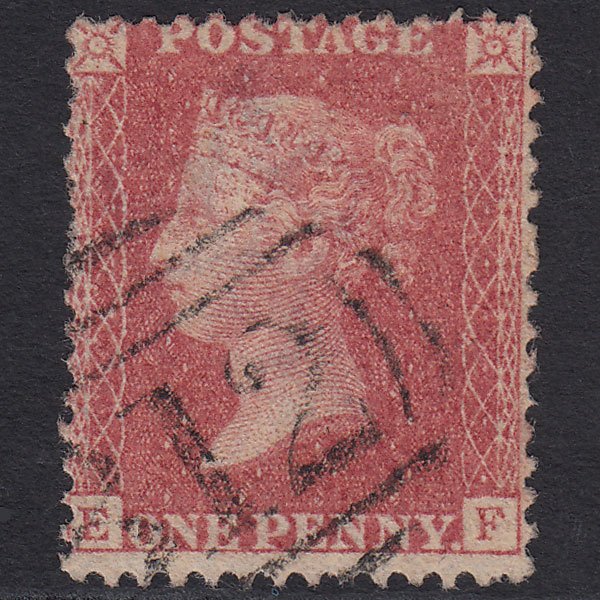 GB QV 1857 1d Pale Rose (Plate 48) SG39-C10(3) EF GU Gloucester 312