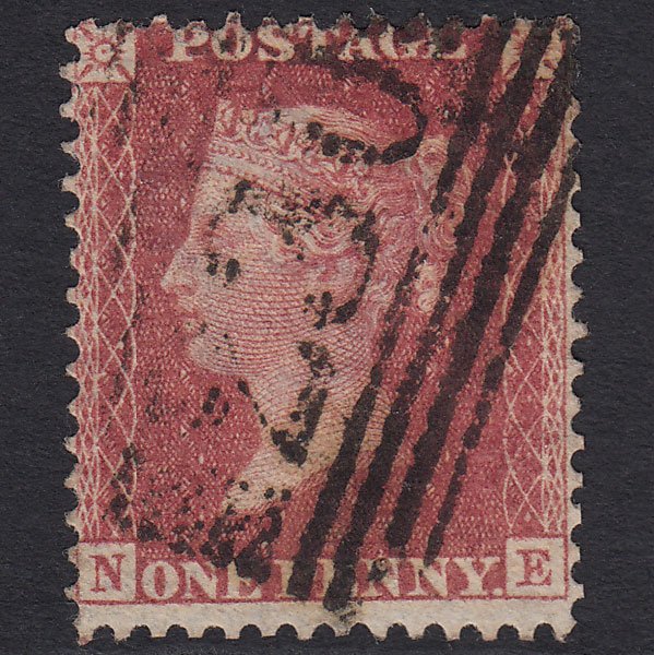 GB QV 1857 1d Rose-red (Plate 34) SG40-C10(1) NE FU Linlithgow 230