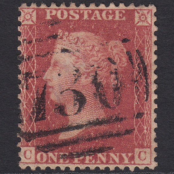 GB QV 1857 1d Rose-red (Plate 52) SG40-C10(1) CC FU Stafford 730