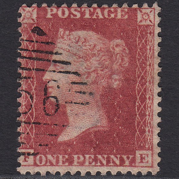 GB QV 1857 1d Rose-red (Plate 60) SG40-C10(1) FE FU Cork 156