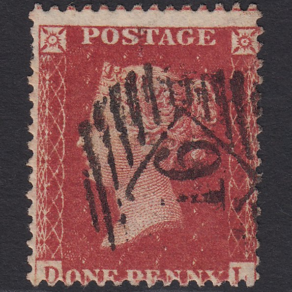 GB QV 1857 1d Deep Rose-red (Plate 56) SG41-C10(4) DL GU London IS 16