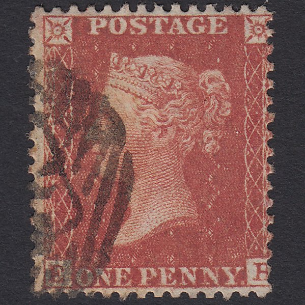 GB QV 1856 1d Red-brown (Plate 36) SG29-C8(1) EH GU London IS Cancel